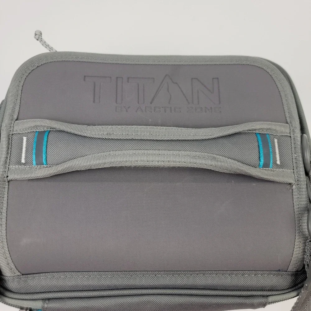 Titan by Arctic Zone Gray Teal Expandable Insulated Lunch Pack 10003058